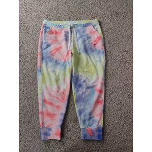 (V)Nike MEN'S RARE MULTICOLOR Fleece Sweats Size LARGE JOGGER PANTS